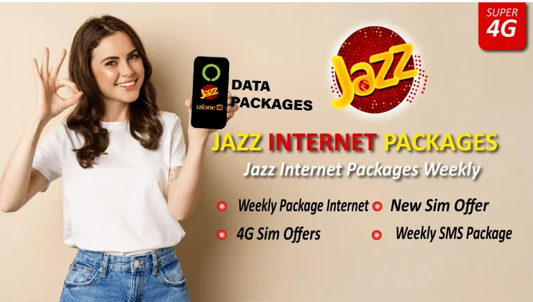 3G/4G Jazz Internet Packages Weekly 1 GB Free Data